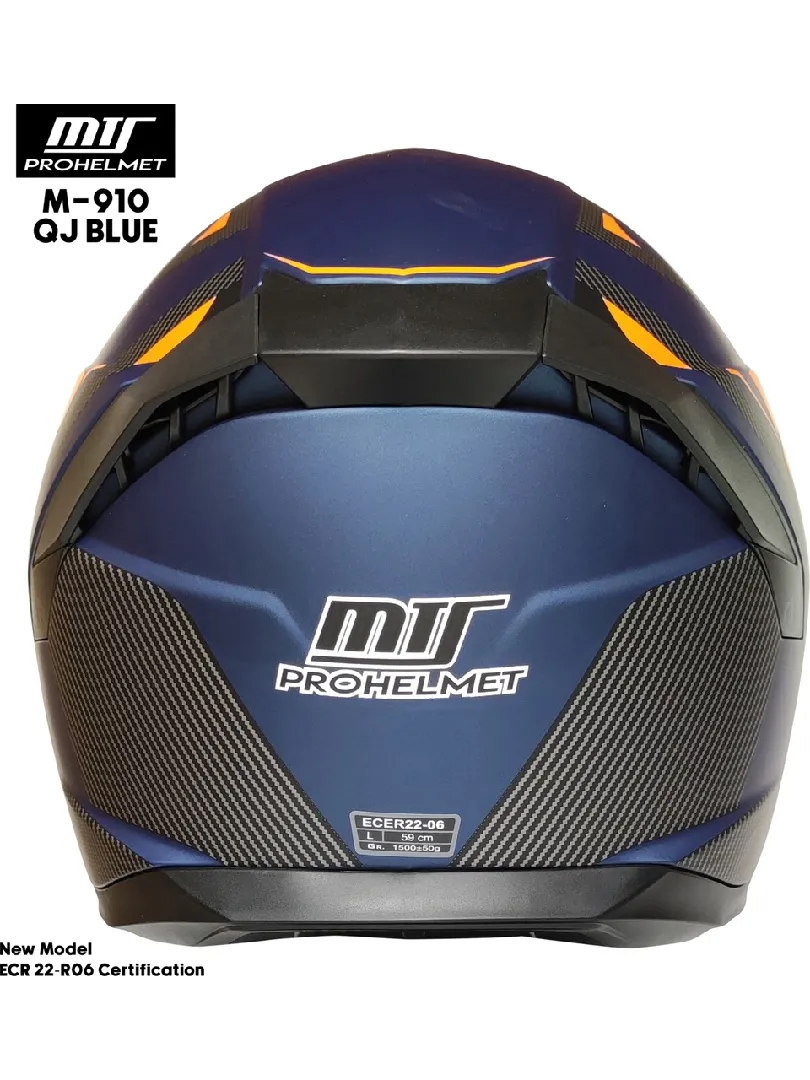MTS M910 BLUE GÜNEŞ VİZÖRLÜ KASK (SİYAH CAMLI)