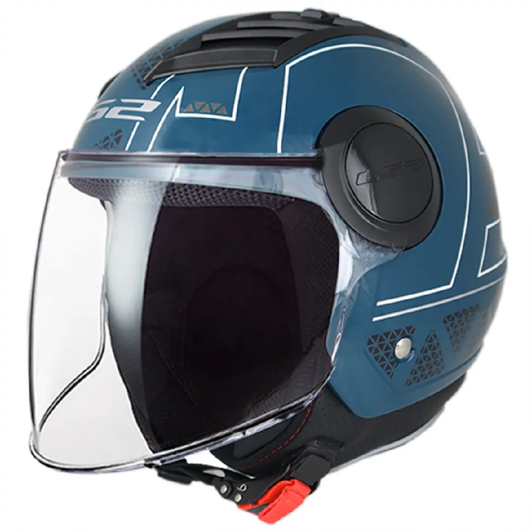 LS2 AIRFLOW LINUS YARIM KASK COBALT MAVİ LARGE
