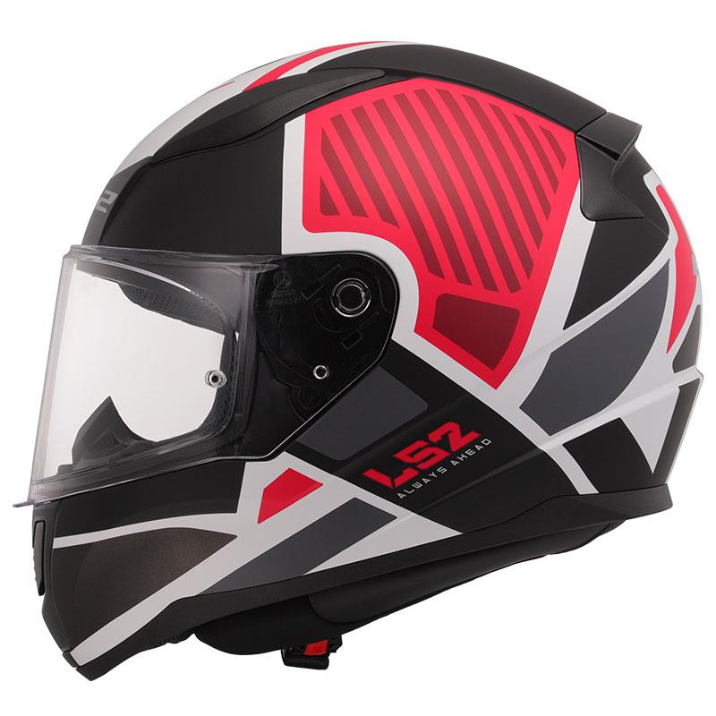 LS2 RAPID 2 GRİD MAT BEYAZ-KIRMIZI KAPALI KASK