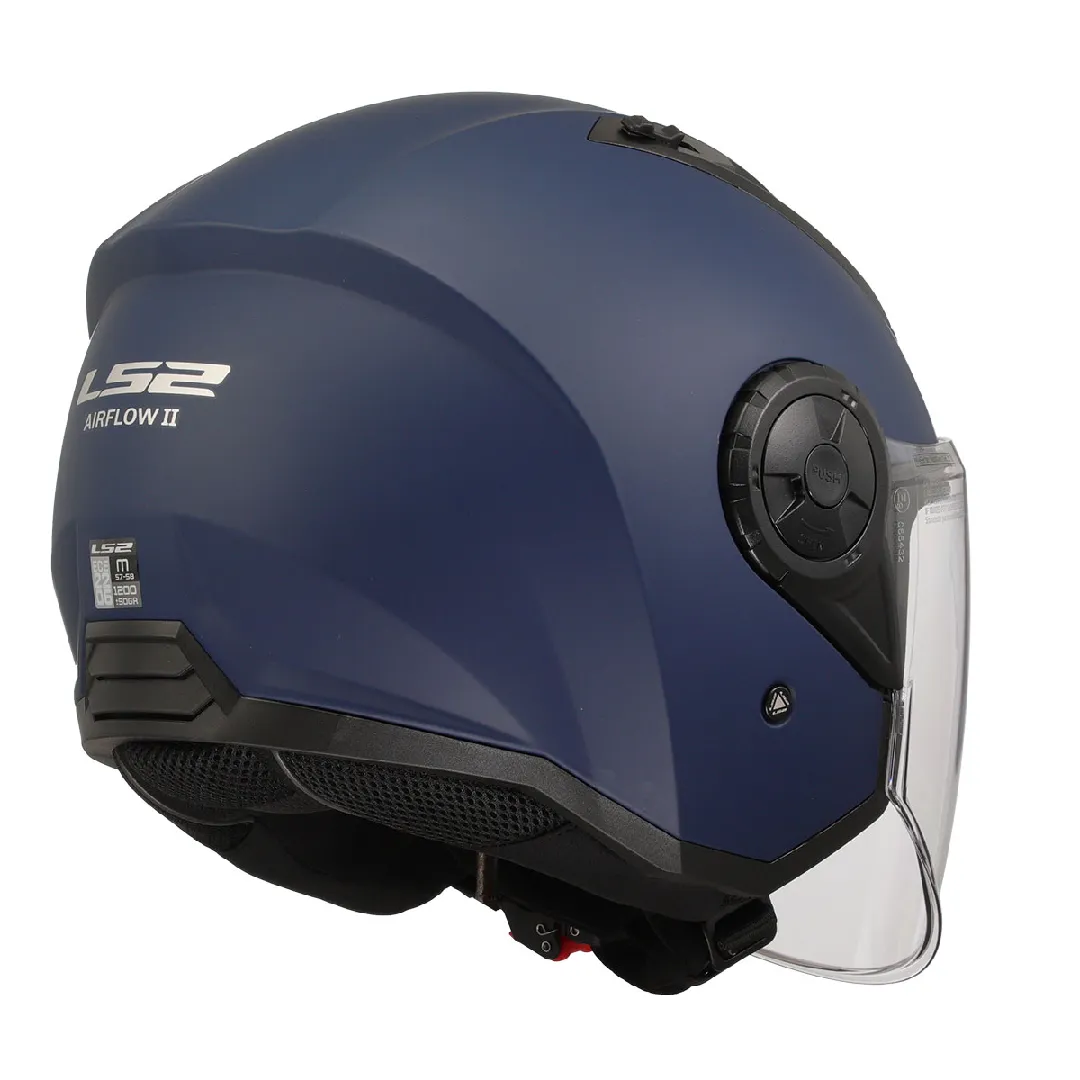 LS2 AIRFLOW 2 YARIM KASK MAT NAVY MAVİ