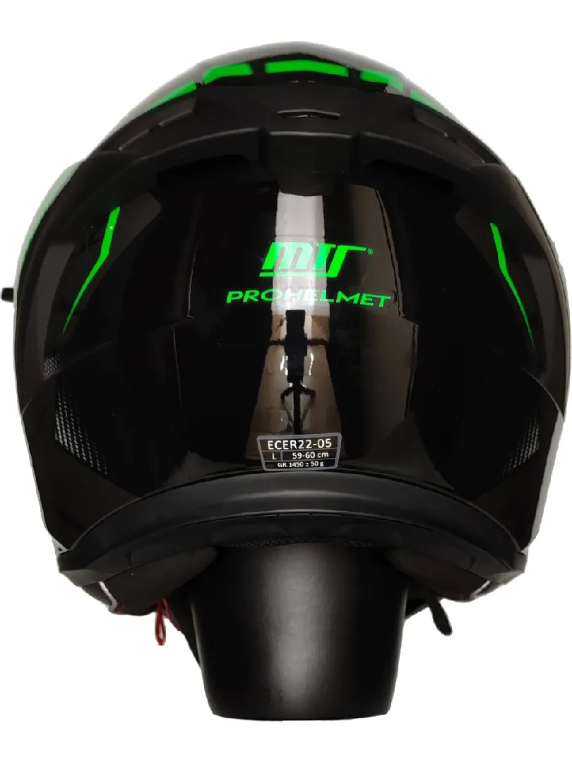 MTS M-801-SNAKE LEAD GREEN GÜNEŞ VİZÖRLÜ KASK (SİYAH CAMLI)