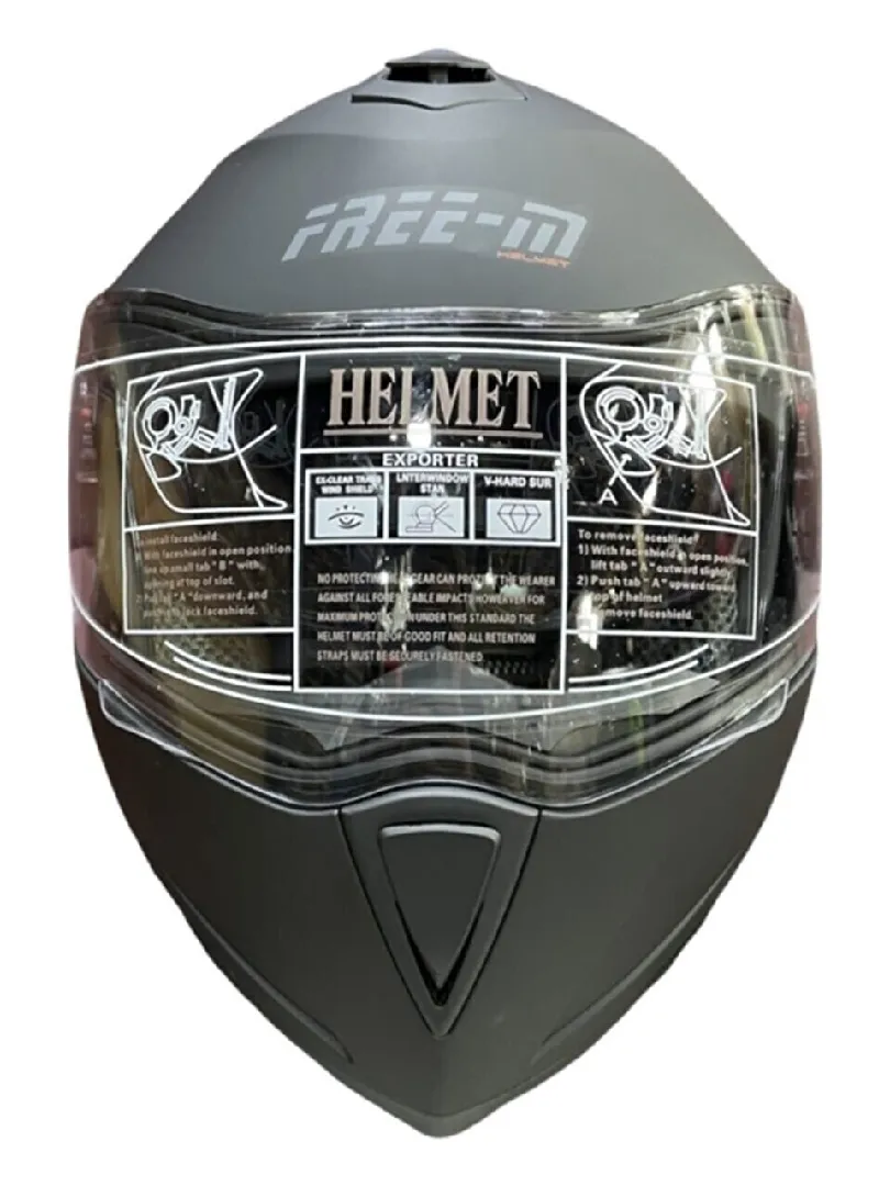 FREE-M FR-961 ÇENE AÇILIR KASK MAT SİYAH