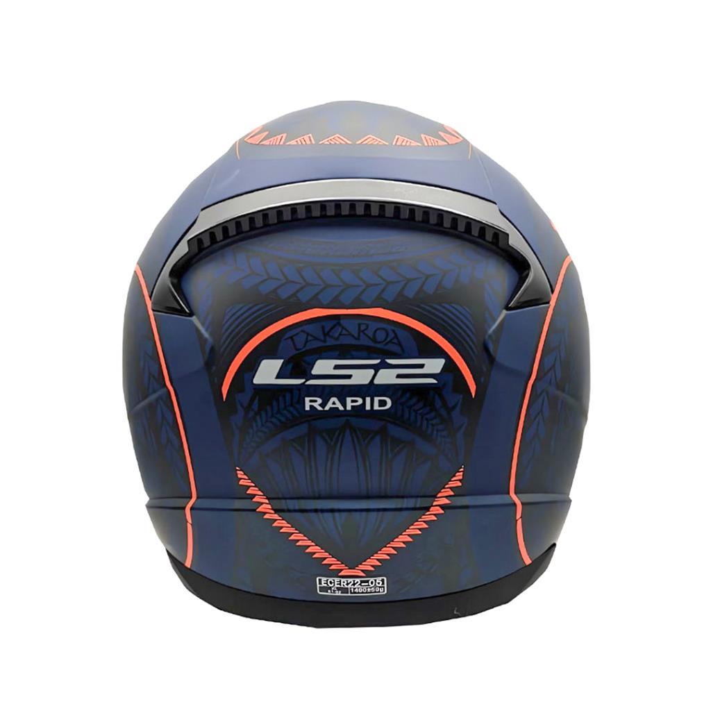 LS2 RAPID TAKAROA MAT MAVİ-KIRMIZI KASK