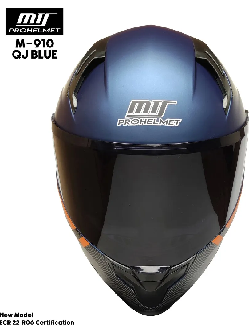 MTS M910 BLUE GÜNEŞ VİZÖRLÜ KASK (SİYAH CAMLI)