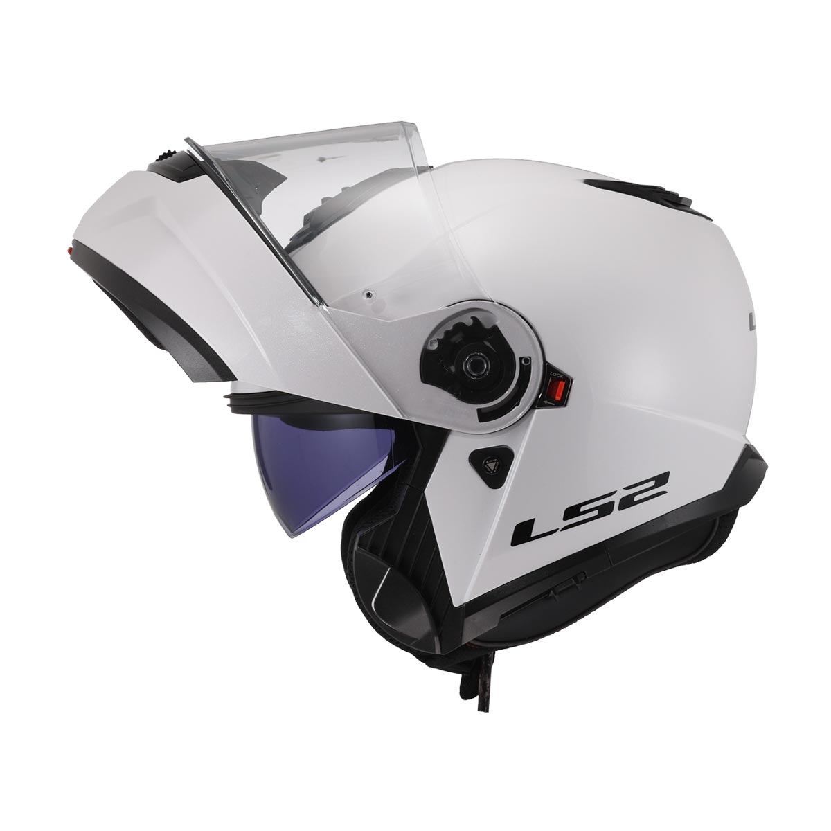 LS2 STROBE 2 ÇENE AÇILIR KASK BEYAZ