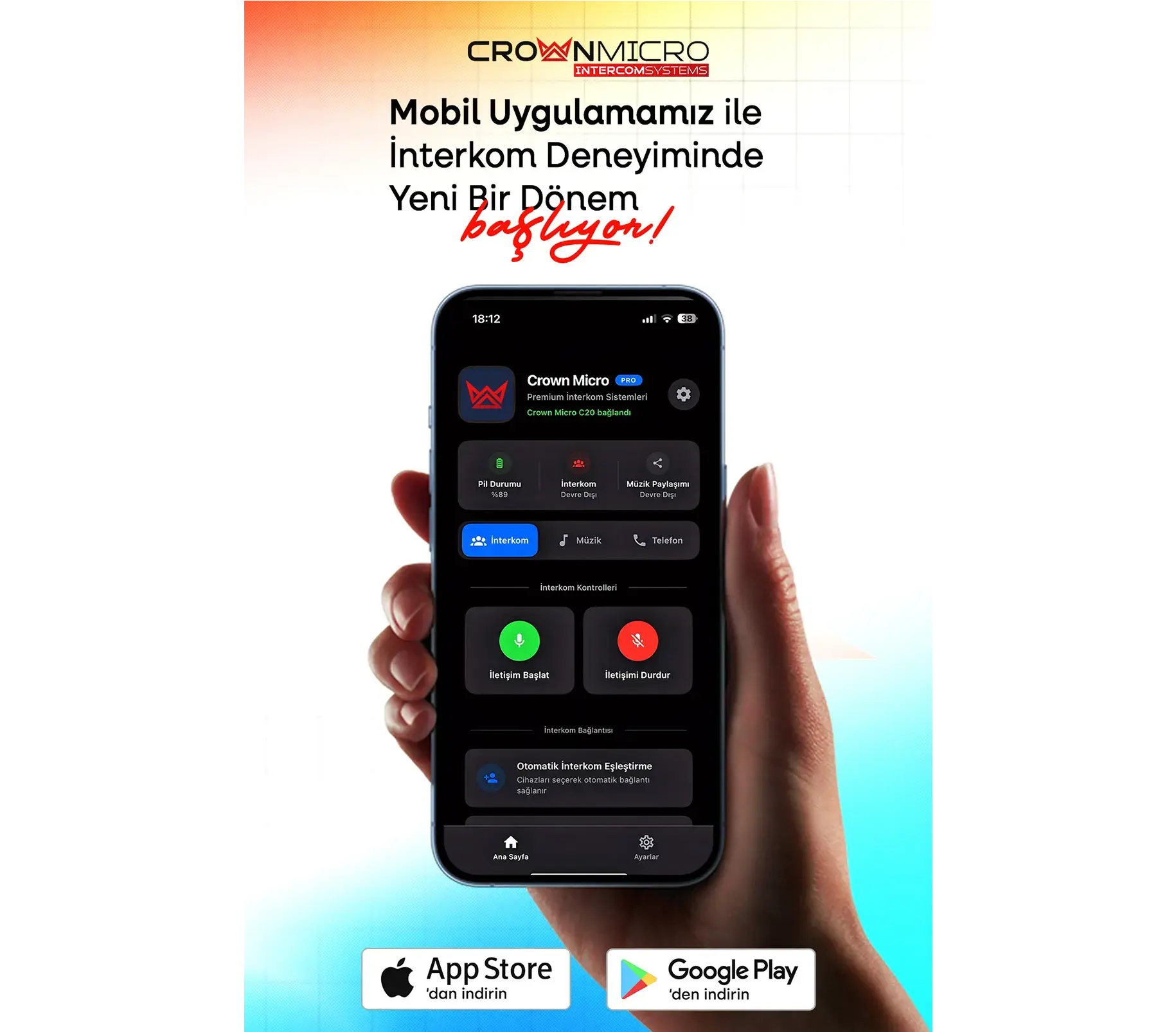 CROWN MİCRO C10 İNTERCOM 