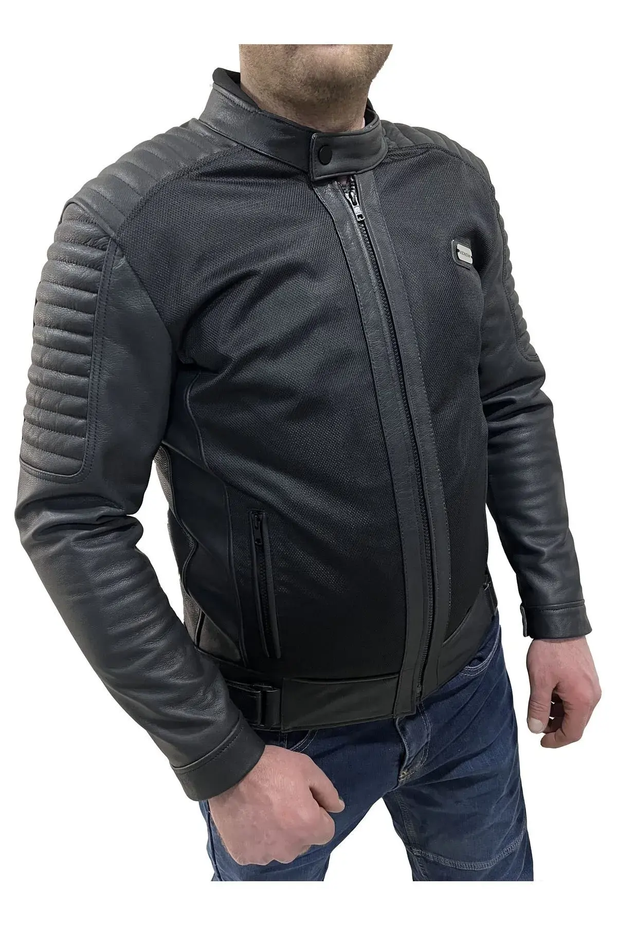 VENOM BLADE DERİ FİLELİ CEKET