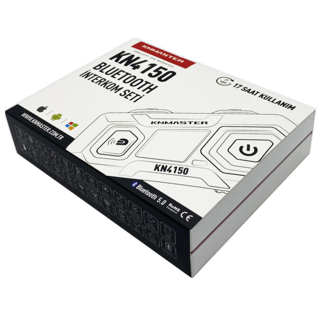 Knmaster KN4150 Motosiklet Kask İnterkom Bluetooth Intercom Kulaklık Seti