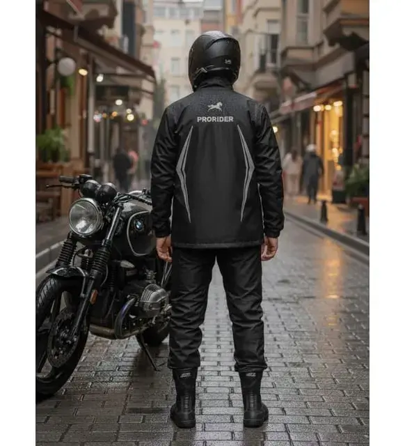 PRORIDER PREMİUM LUX YAĞMURLUK TAKIM ALT ÜST | SU VE RÜZGAR GEÇİRMEZ MOTOSİKLET YAĞMURLUĞU | UNİSEX