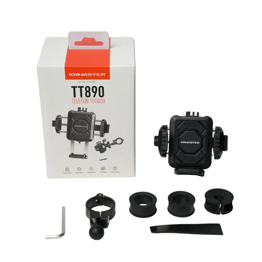 KNMASTER TT-890L TİTREŞİM ÖNLEYİCİLİ MOTOSİKLET TELEFON TUTUCU