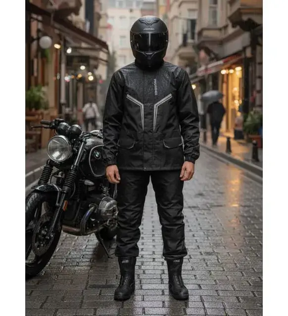 PRORIDER PREMİUM LUX YAĞMURLUK TAKIM ALT ÜST | SU VE RÜZGAR GEÇİRMEZ MOTOSİKLET YAĞMURLUĞU | UNİSEX