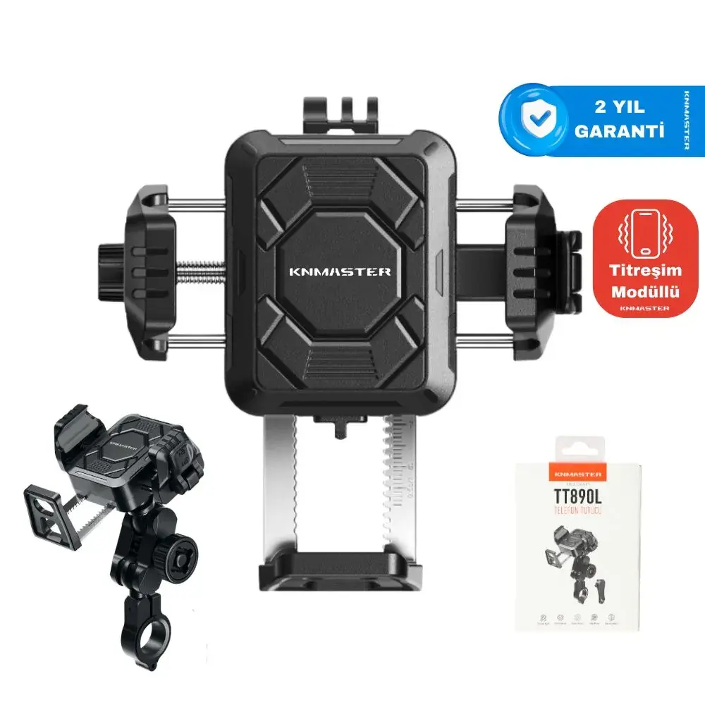 KNMASTER TT-890L TİTREŞİM ÖNLEYİCİLİ MOTOSİKLET TELEFON TUTUCU